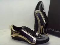 chaussures dsquared hommes new style 2013 sept cuir or noir